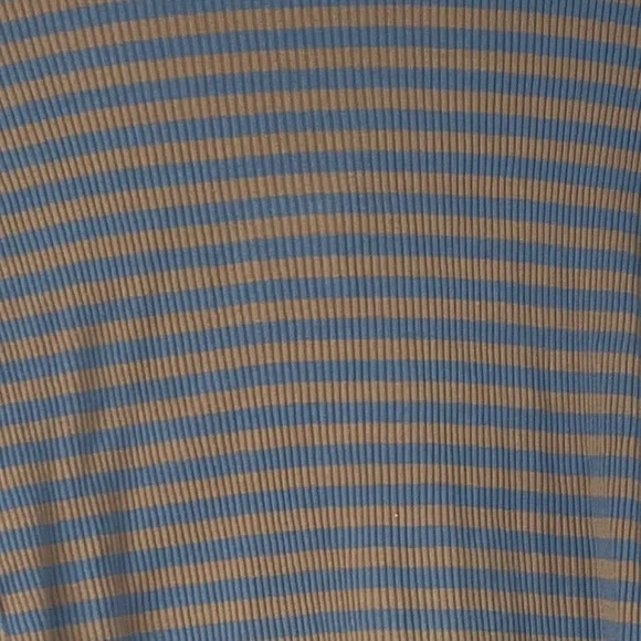 Acne Blue and Tan Striped Long Sleeve Tee - Picture 4 of 8
